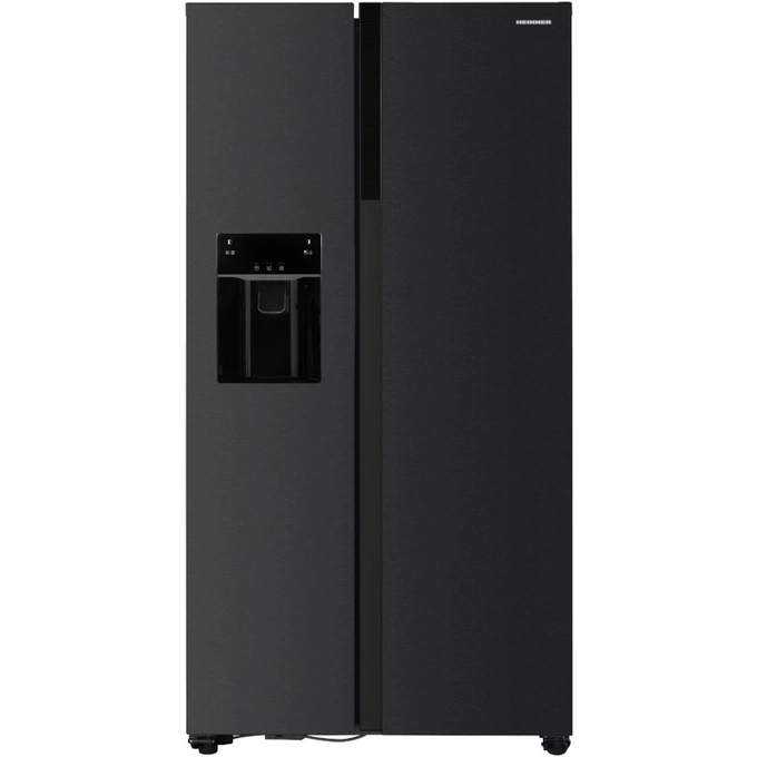 Combina frigorifica side by side HEINNER HSBS-HM513NFIMDXE++, 13 L, Clasa E, Full No Frost, Inverter, Dozator apa si gheata, Display LED, 177 cm, Antracit - Imagine 1