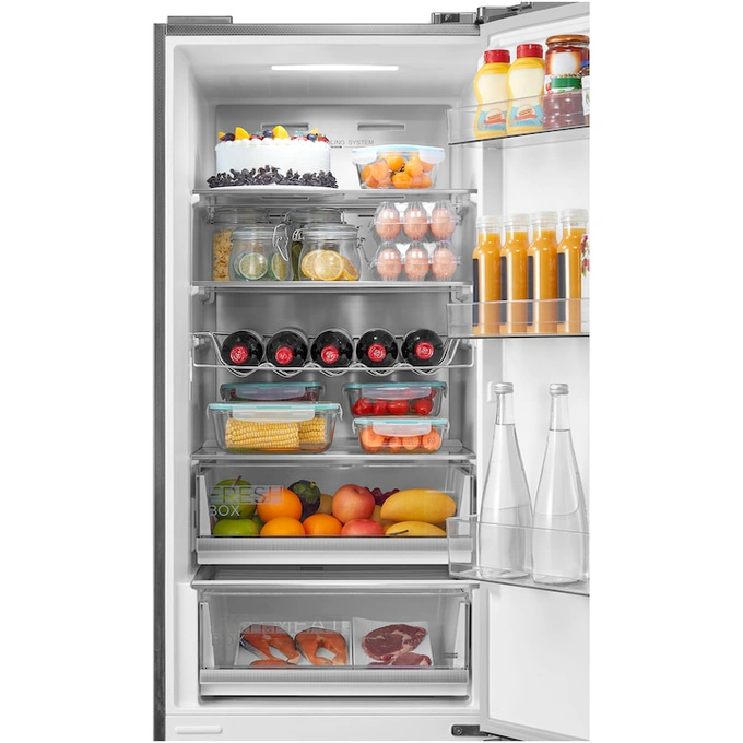 Combina frigorifică TESLA RC3800FMB, 378 L, Clasa E, Total No Frost, Display LED, 201 cm, Negru - Imagine 3