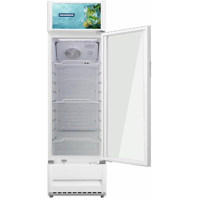 HEINNER Vitrina frigorifica HEINNER HSC-M213WHB, 213 L, Clasa B, Control mecanic, Iluminare LED, 175 cm, Alb - IT-Fashion.ro