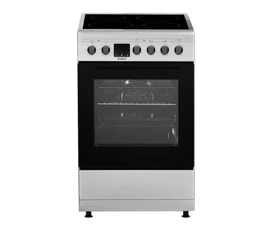 Aragaz electric SAMUS SM564VTE, 4 zone, 10 Functii, Grill, Inox - Imagine 6