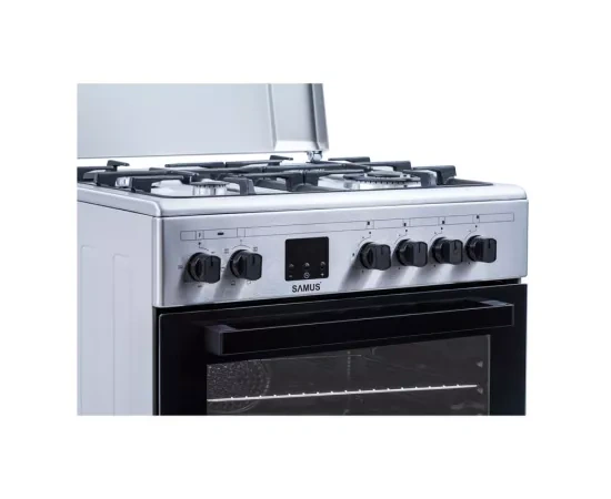 Aragaz pe gaz SAMUS SM663AENS1, 4 zone, 56l, Inox - Imagine 5