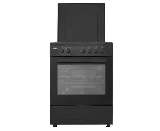 Aragaz pe gaz SAMUS SM667APGS Antracit – 4 arzătoare, cuptor 55L, grill și timer - Imagine 1