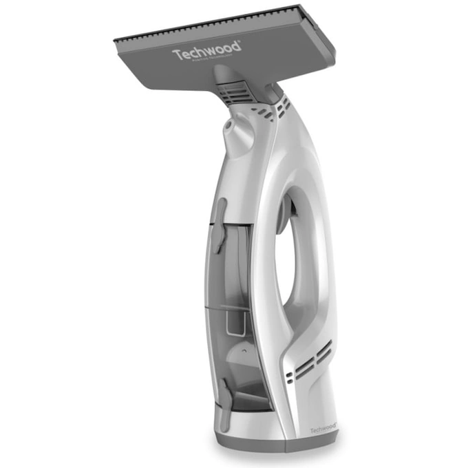 Aspirator curatare geamuri 3in1 Techwood TNVI-211, 3.7 V, 100 ml., Laveta microfibra, Alb/Gri - Imagine 1