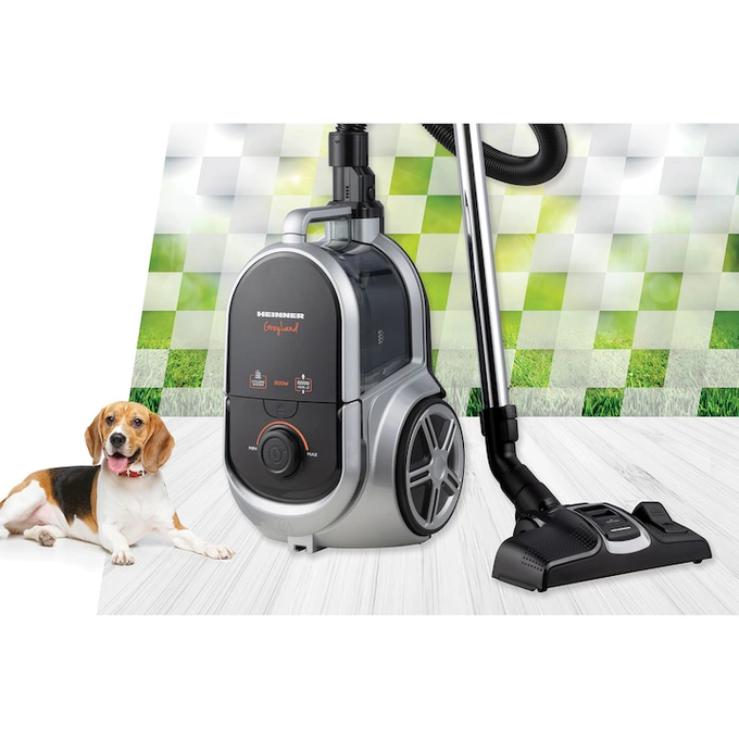 Aspirator fara sac Heinner HVC-M800GREY, sistem ciclonic cu filtru HEPA 12, perie ECO, 800W, putere de absorbtie: 160W, tub telescopic din metal, Gri - Imagine 3