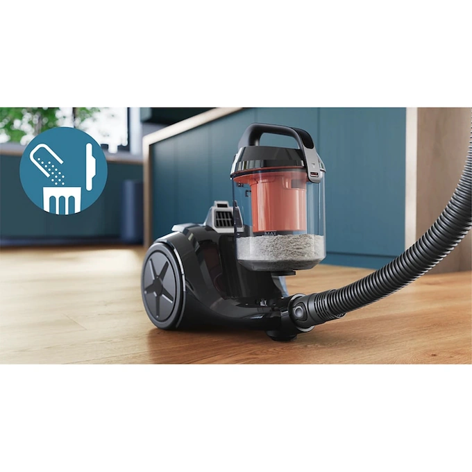 Aspirator fara sac Seria 1000 Philips XB1142/10, 800W, Motor PowerCyclone 3, Cap de aspirare pentru mobilier, Filtru Hepa, Negru - Imagine 6