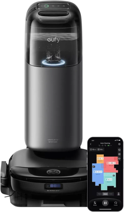 Aspirator robot EUFY Omni S1 Pro T2080GA1, Capacitate rezervor 2.5l, 8000 Pa, Negru - Imagine 1