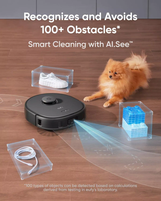 Aspirator robot EUFY X10 Pro Omni T2351G11, Sac de praf 2.5l/ Rezervor apa 3l, 8.000 Pa, Negru - Imagine 4