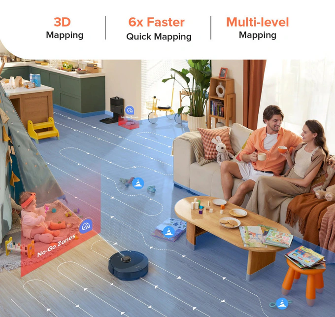 Aspirator robot ROBOROCK Q8 Max Q8M52-00, 0.47l, 59W, 5200 mAh, 5500Pa, Negru - Imagine 8