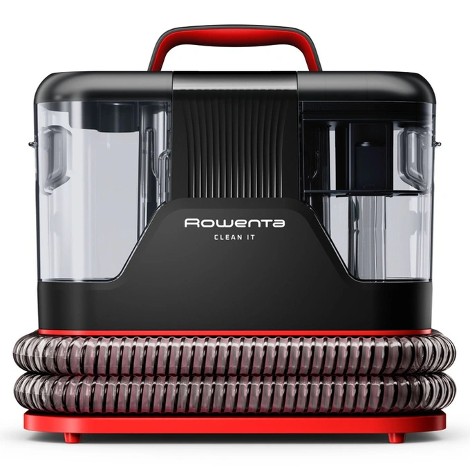 ROWENTA Aspirator Rowenta Clean It IN5012F0, cu spalare, cu filtrare prin apa, 1.5 litri, 400 W, aspirare umeda si uscata, functie de autocuratare, negru + rosu - IT-Fashion.ro