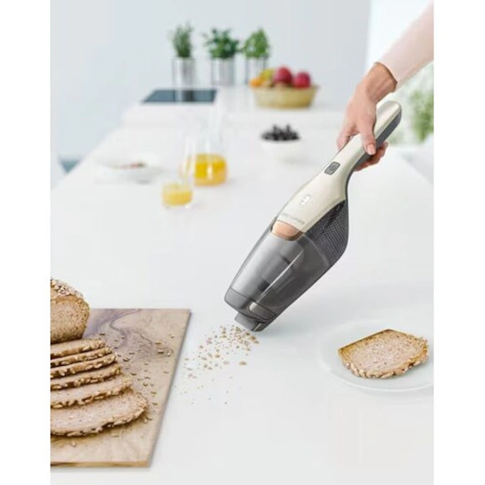 Aspirator vertical cu acumulator Ergorapido Classic EERC75SW 35 min autonomie 18 V Alb scoică - Imagine 3