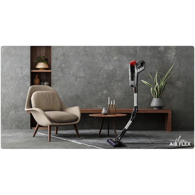 Aspirator vertical Samus Air Flex Eco Power, ciclonic, aspirare uscata, pentru uz casnic si auto, filtru Hepa, 0.7 litri, 135 W, negru - Imagine 5