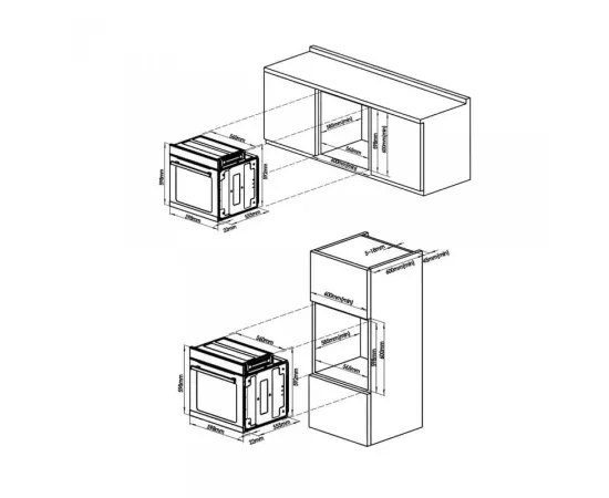 Samus Cuptor incorporabil SAMUS SC626WGD9, 75L, 2800W, 9 funcții, Alb - IT-Fashion.ro
