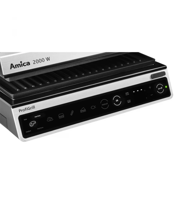Gratar electric Amica GK5011 2000W White Silver - Imagine 5
