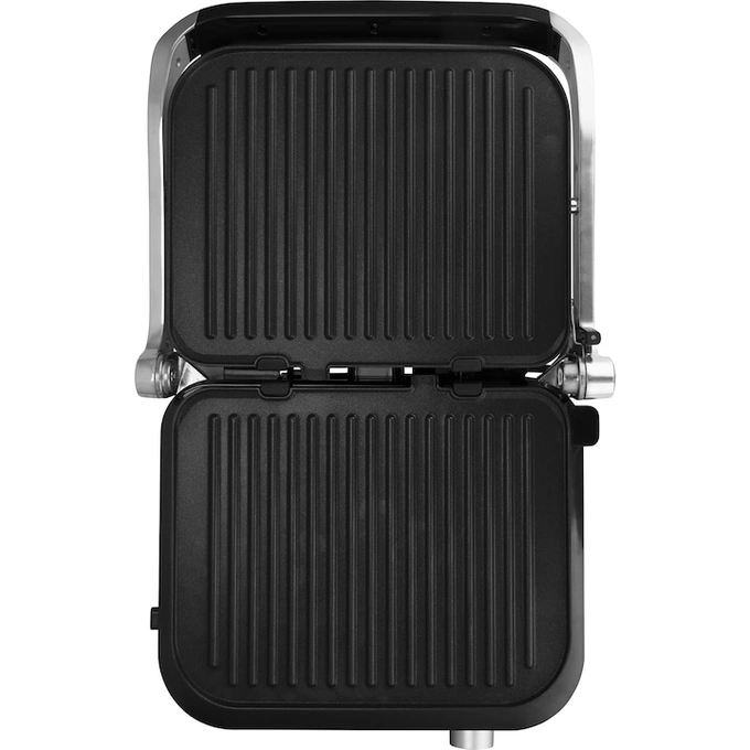 Gratar electric FRAM FEG-2100SSBK, 2100W, deschidere 180˚, placi detasabile, temperatura reglabila, Argintiu - Imagine 4