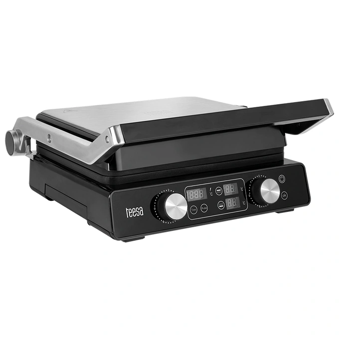 Grill Electric Teesa TSA3239 – 2000W, plăci antiaderente, reglaj temperatură - Imagine 1