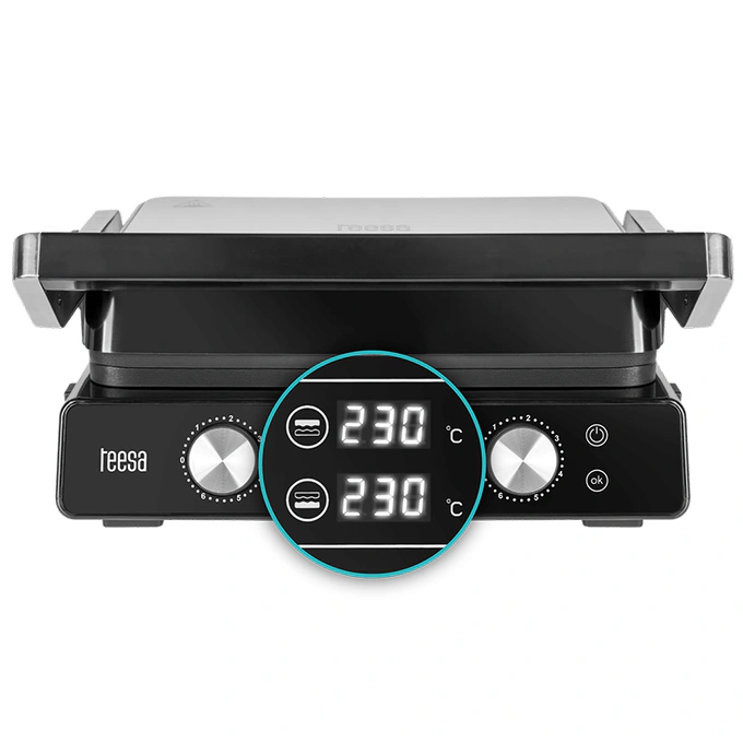 Grill Electric Teesa TSA3239 – 2000W, plăci antiaderente, reglaj temperatură - Imagine 10