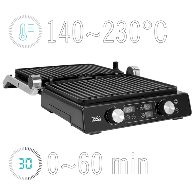 Grill Electric Teesa TSA3239 – 2000W, plăci antiaderente, reglaj temperatură - Imagine 11