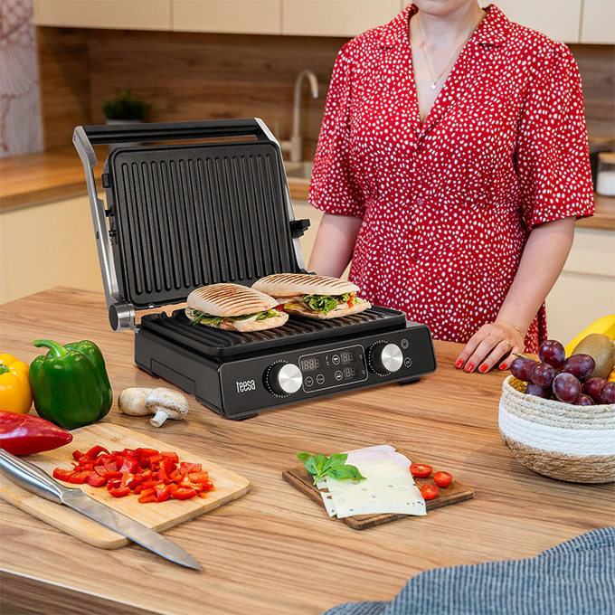 Grill Electric Teesa TSA3239 – 2000W, plăci antiaderente, reglaj temperatură - Imagine 13
