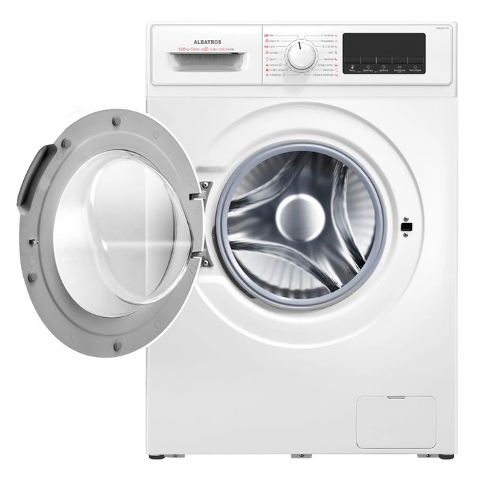 ALBATROS Mașină de spălat rufe Albatros AWMI14125, 12 kg, 1400 rpm, Clasa A, Motor Inverter, Curățare cu abur - IT-Fashion.ro
