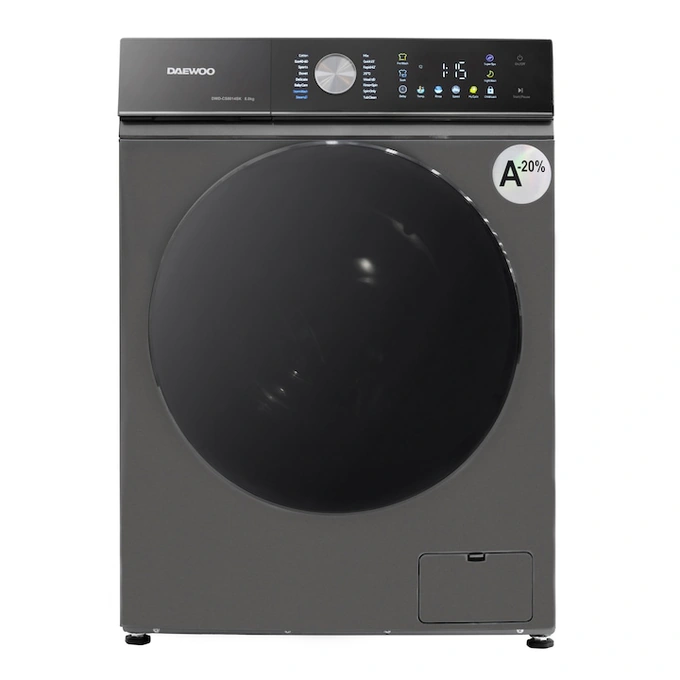 Mașină de spălat rufe Daewoo DWD-CS8014SK Silver – eficiență și design compact - Imagine 1