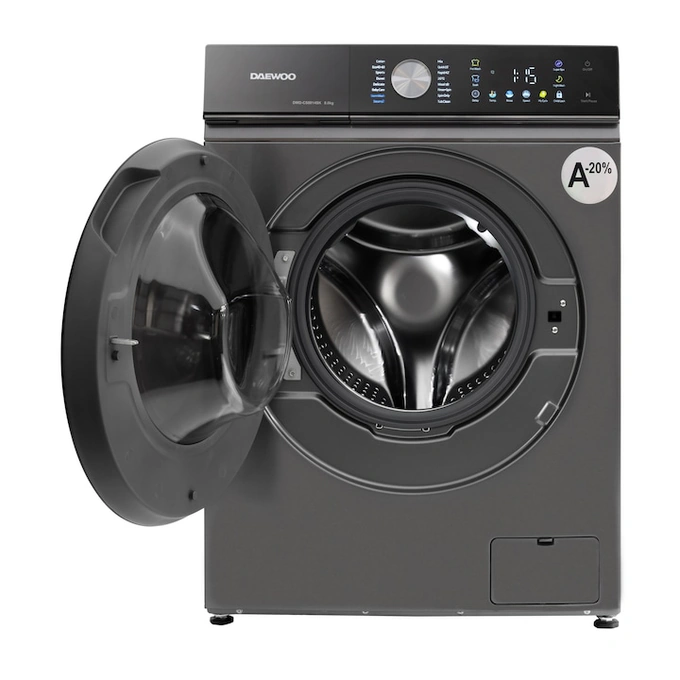 DAEWOO Mașină de spălat rufe Daewoo DWD-CS8014SK Silver – eficiență și design compact - IT-Fashion.ro