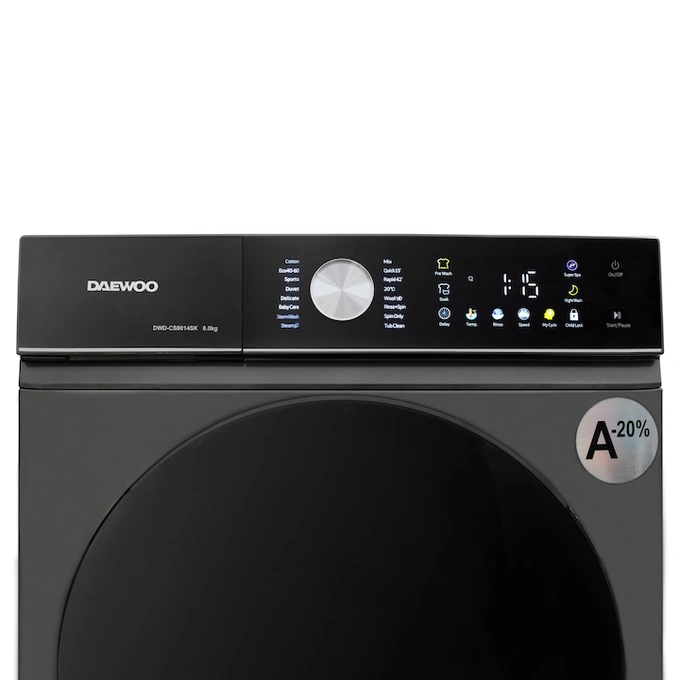 Mașină de spălat rufe Daewoo DWD-CS8014SK Silver – eficiență și design compact - Imagine 6