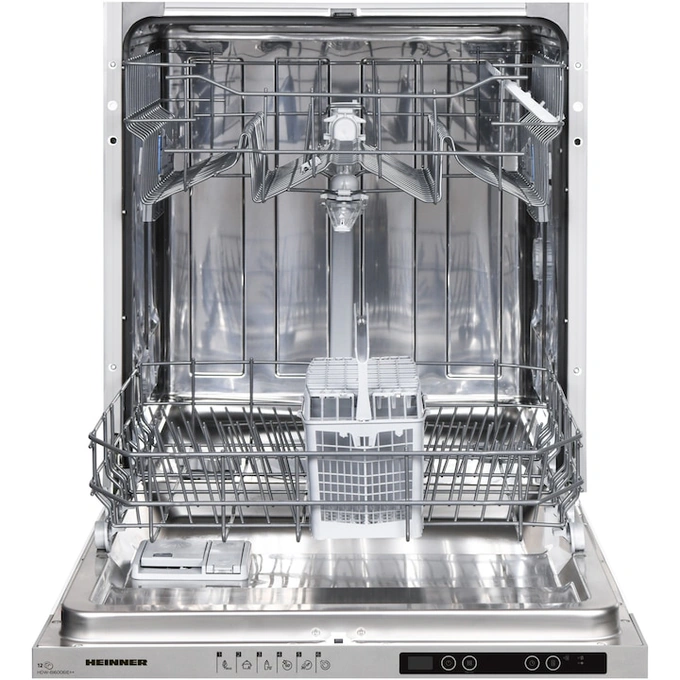 Masina de spalat vase HEINNER HDW-BI6006IE++, 12 seturi, 6 programe, Clasa E, 60 cm, Alb - Imagine 3