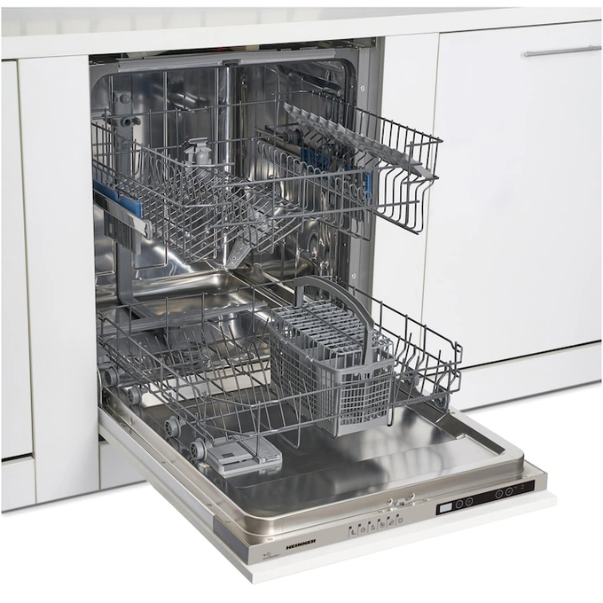 Masina de spalat vase HEINNER HDW-BI6006IE++, 12 seturi, 6 programe, Clasa E, 60 cm, Alb - Imagine 4