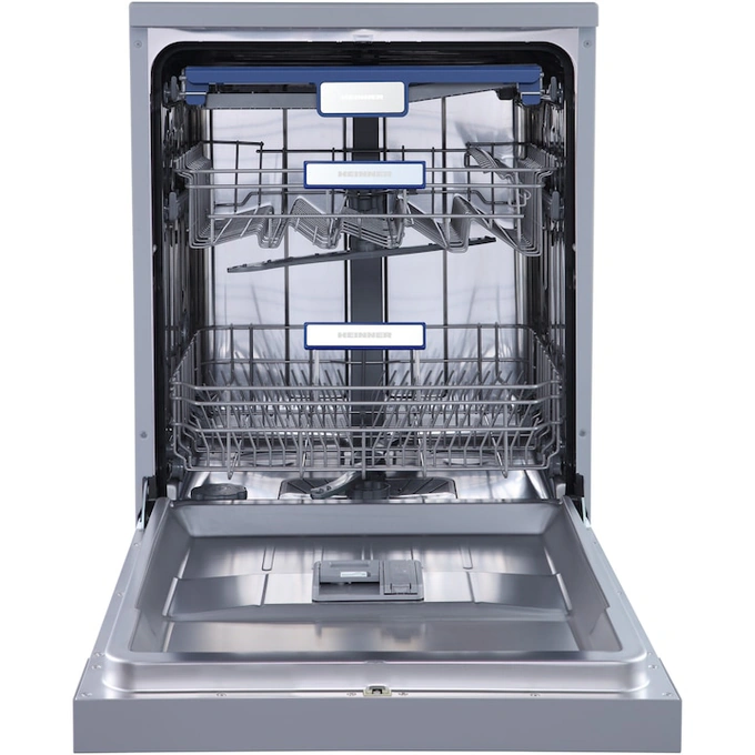 Masina de spalat vase HEINNER HDW-FSM60714AXD+++, 14 seturi, 7 programe, Clasa D, 60 cm, Inox - Imagine 3
