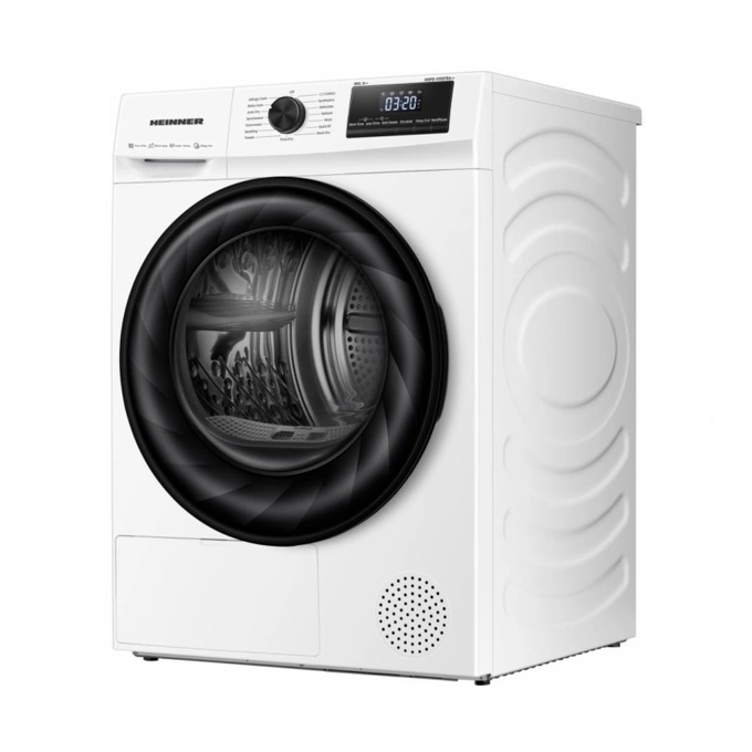 HEINNER Uscator de rufe cu pompa de caldura HEINNER HHPD-H90FRA++, 9 kg, 15 programe, Clasa D, Alb - IT-Fashion.ro