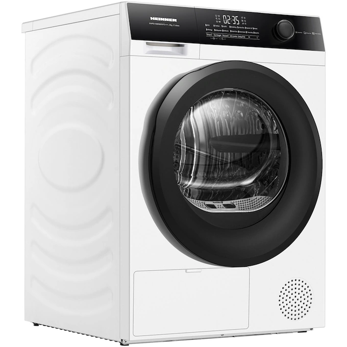 Uscator de rufe cu pompa de caldura HEINNER HHPD-HMK80IVFC+++, 8 kg, 14 programe, Clasa C, Alb - Imagine 4