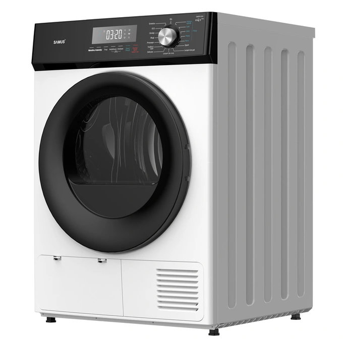 Samus Uscător de rufe Samus SWDP-816 8KG cu pompă de căldură și 16 programe - IT-Fashion.ro