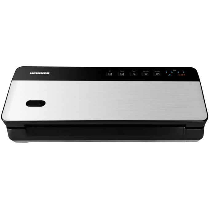 Aparat de vidat si sigilat HEINNER HAV-CRD80SS, 80 W, 0.8 bar, Gri/Negru - Imagine 1