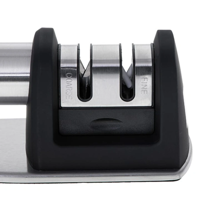 Ascutitor De Cutite, Adler, AD4489, 2 Faze De Ascutire, Carbura De Tungsten Pentru Debrosare, Ceramica Pentru Lustruire, Design Ergonomic, Baza Antiderapanta, Compact Si Eficient, Gri/Negru - Imagine 4