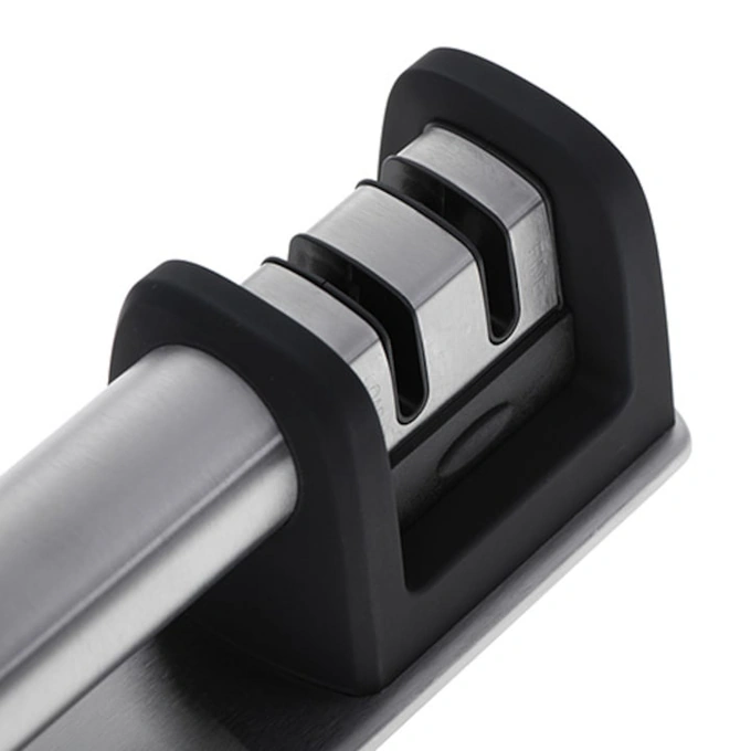 Ascutitor De Cutite, Adler, AD4489, 2 Faze De Ascutire, Carbura De Tungsten Pentru Debrosare, Ceramica Pentru Lustruire, Design Ergonomic, Baza Antiderapanta, Compact Si Eficient, Gri/Negru - Imagine 5
