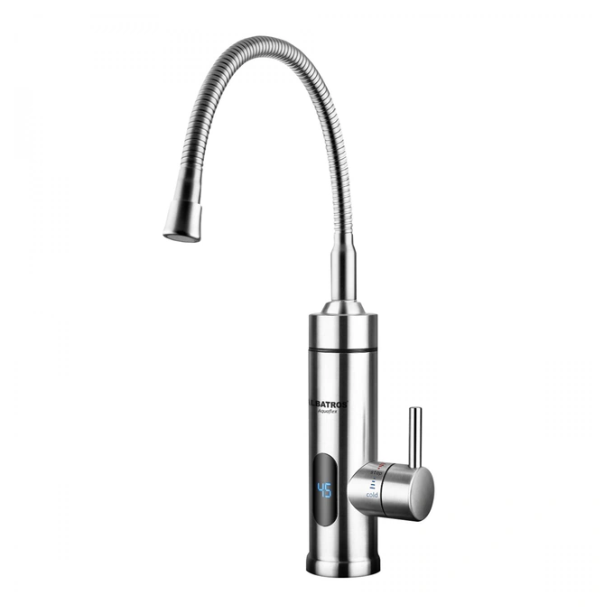 Robinet electric ALBATROS AQUAFLEX, 3000W, display LCD, IPX4, rotatie 360º, protectie impotriva supraincalzirii, inox - Imagine 1