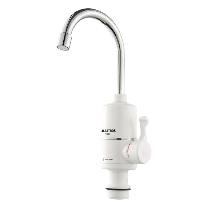 Robinet electric instant Albatros MAGIC, 3000W, 2.5 L/min, rotatie 360°, IPX4, ELCB, alb - Imagine 1