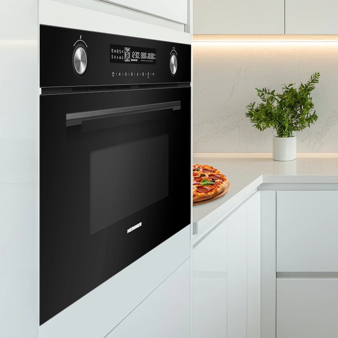 Cuptor cu microunde HEINNER incorporabil HMW-MDBI34CTBK, 34 L, 900 W, Grill, Negru - Imagine 2