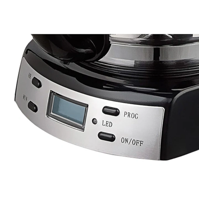 Cafetiera digitala Heinner HCM-D918X, 950W, 1.8L, Display LCD, Control electronic, Functie mentinere la cald, Negru/Inox - Imagine 3