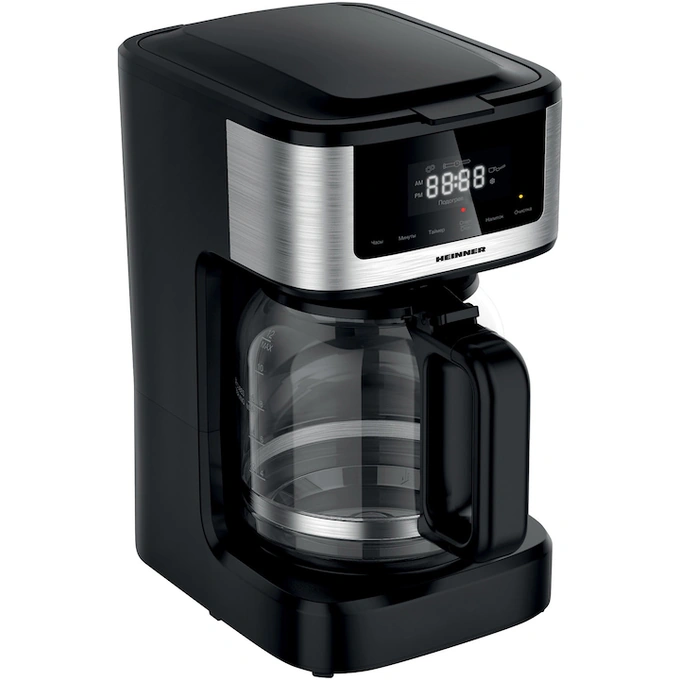 Cafetiera digitala Heinner HCM-DD900BKSS , 900W, 1.8L, Display digital cu control touch, Tarie cafea ajustabila, Negru - Imagine 1