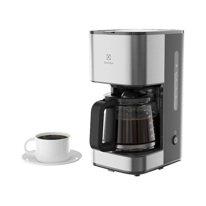 Cafetiera Electrolux Create 3 E3CM1-3ST, 1000 W, 1375 ml, capacitate 10 cesti, functie antipicurare, oprire automata, argintiu + negru - Imagine 1