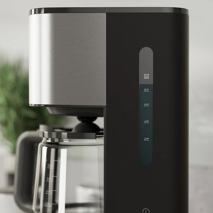 Cafetiera Electrolux Create 3 E3CM1-3ST, 1000 W, 1375 ml, capacitate 10 cesti, functie antipicurare, oprire automata, argintiu + negru - Imagine 6
