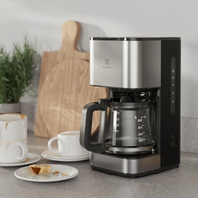 Cafetiera Electrolux Create 3 E3CM1-3ST, 1000 W, 1375 ml, capacitate 10 cesti, functie antipicurare, oprire automata, argintiu + negru - Imagine 8