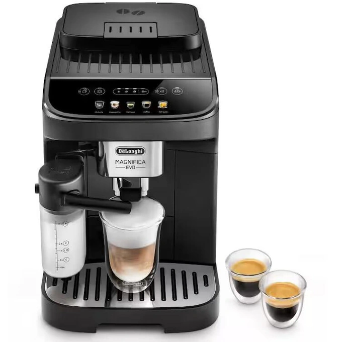 Espressor automat DE'LONGHI Magnifica Evo ECAM290.61.B, 1450W, 6 tipuri de bauturi, 15 bari, Carafa pentru lapte, Sistem LatteCrema, Rasnita cu 13 setari, Negru - Imagine 1