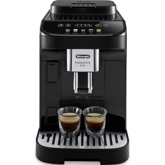 DeLonghi Espressor automat DE'LONGHI Magnifica Evo ECAM290.61.B, 1450W, 6 tipuri de bauturi, 15 bari, Carafa pentru lapte, Sistem LatteCrema, Rasnita cu 13 setari, Negru - IT-Fashion.ro