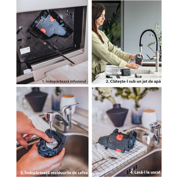Espressor automat DE'LONGHI Magnifica Evo ECAM290.61.B, 1450W, 6 tipuri de bauturi, 15 bari, Carafa pentru lapte, Sistem LatteCrema, Rasnita cu 13 setari, Negru - Imagine 8