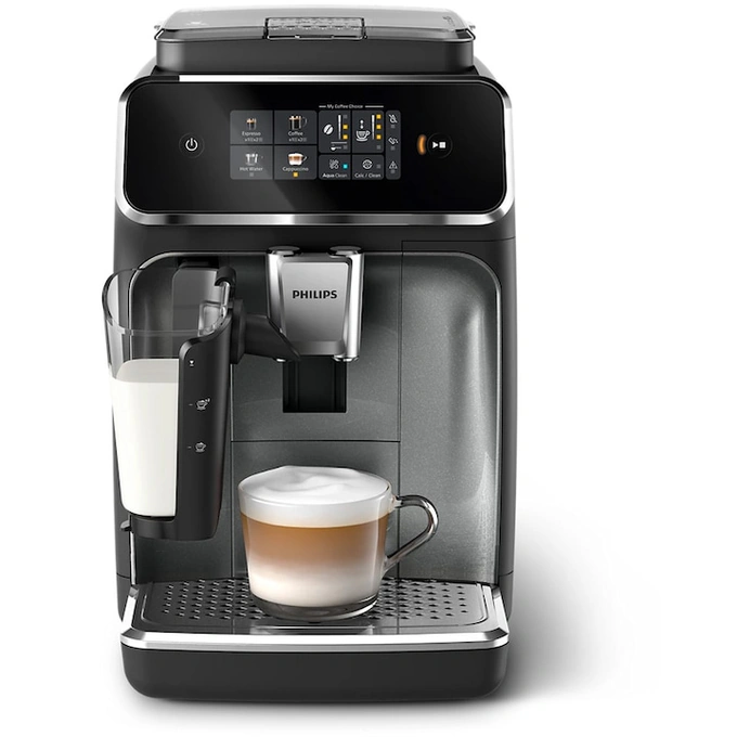 Espressor automat Philips seria 2300 EP2339/40, 1500W, 4 tipuri de bauturi, 3 nivele de intensitate a aromei, capacitate 2 cesti, filtru AquaClean, negru - Imagine 1