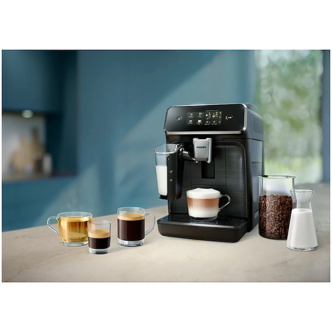 Espressor automat Philips seria 2300 EP2339/40, 1500W, 4 tipuri de bauturi, 3 nivele de intensitate a aromei, capacitate 2 cesti, filtru AquaClean, negru - Imagine 6