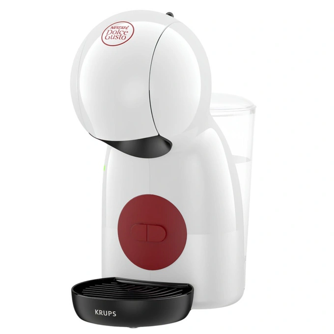 Espressor cafea Krups Piccolo XS KP1A3110, cu capsule, 15 bar, 1600 W, capacitate 0.8 litri, functie pentru bauturi calde si reci, alb + rosu - Imagine 1
