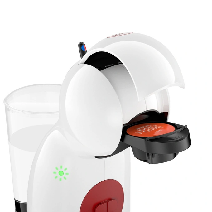 Espressor cafea Krups Piccolo XS KP1A3110, cu capsule, 15 bar, 1600 W, capacitate 0.8 litri, functie pentru bauturi calde si reci, alb + rosu - Imagine 4